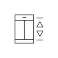 Modern elevator line outline icon