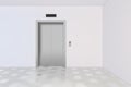 Modern elevator with opened and closed doors Royalty Free Stock Photo