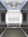 Modern elevator with opened door Royalty Free Stock Photo