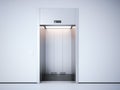 Modern elevator with opened doors. 3d rendering Royalty Free Stock Photo