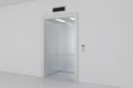 Modern elevator with opened metal doors. 3d rendering Royalty Free Stock Photo