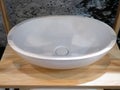 Modern ellipse white ceramic or white stone washbasin