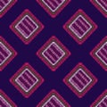 Modern embroidery carpet geometric shape seamless pattern