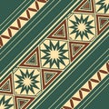 Modern Emerald Thai Ethnic Fabric Pattern Royalty Free Stock Photo