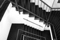 Modern emergency escape staircase stairwell