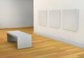 MODERN EMPTY ART GALLERY Royalty Free Stock Photo