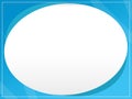 Modern Empty Flat Circle With Frame On Blue Gradient Background-For Social Media Post, Card, Poster, Banner, Invitation