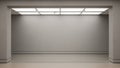 Modern Empty Gallery Space Interior Clean Minimalist Room Neutral Walls Lighting Design Royalty Free Stock Photo