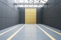 Modern empty gray garage interior. Warehouse concept. Royalty Free Stock Photo
