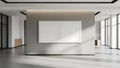 Modern Empty Office or Gallery Interior with Blank Display Frame Royalty Free Stock Photo