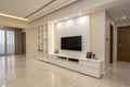 Modern empty room with minimal TV shelf Royalty Free Stock Photo