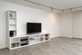 Modern empty room with minimal TV shelf Royalty Free Stock Photo