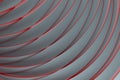 Modern energy abstract background with pattern of thin red curved lines, crossing, grid, light grey color.
