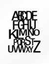 The modern English alphabet consisting of 26 letters