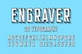 Engraved font