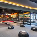 185 A modern entertainment complex with a multiplex cinema, bowling alley, arcade games, and a variety of dining options, offeri