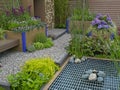 A modern environmental garden designed to cope with extremes of weather conditions and flooding