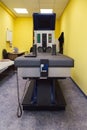 Modern equipment for non-surgical spinal decompression procedure.
