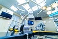 Modern equipment in operating room. Medical devices for neurosurgery. Background. Operating theatre. Selective focus. Royalty Free Stock Photo