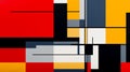 Modern Era Painting: Simplistic Vector Art With De Stijl Influence Royalty Free Stock Photo