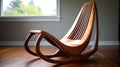 Modern Ergonomic Rocking Chair With Unique Leg Design Royalty Free Stock Photo