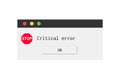 Modern error message dialog box.
