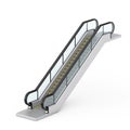 Modern Escalator or Electric Stairs. 3d Rendering