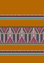 Modern ethnic floral colorful borders textile