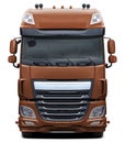 Modern European DAF XF truck in brown. Royalty Free Stock Photo