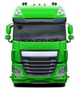 Modern European DAF XF truck in green.