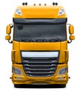 Modern European DAF XF truck in yellow. Royalty Free Stock Photo