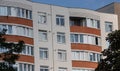 Modern European residential apartment buildings quarter. architecture, fragment of modern urban geometry. Royalty Free Stock Photo