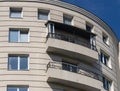 Modern European residential apartment buildings quarter. architecture, fragment of modern urban geometry. Royalty Free Stock Photo