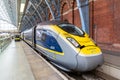 Modern The Eurostar high speed bullet train in London, UK Royalty Free Stock Photo