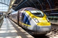 Modern The Eurostar high speed bullet train in London, UK Royalty Free Stock Photo