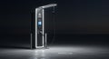 Modern EV fast charging station at night Royalty Free Stock Photo