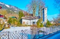 The modern church in St Wolfgang, Salzkammergut, Austria