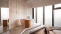 Modern exaple of beautiful apartament in hotel.