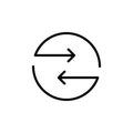 Modern exchange line icon.