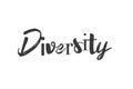 Modern, experimental graphic design of a word `Diversity`