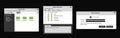 Modern explorer interface for computer. File manager panel in green color.