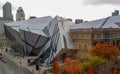 Modern exterior of Royal Ontario Museum in Toronto, Canada