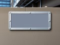 Modern Exterior Sign Mockup: Neutral Wall, Urban Setting Royalty Free Stock Photo