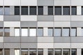 Modern facade front of modern business office building with stainless steel cladding in different grey colors Royalty Free Stock Photo