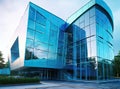 modern facade of glass building created with Generative AI technology Royalty Free Stock Photo