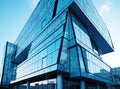 modern facade of glass building created with Generative AI technology Royalty Free Stock Photo