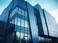 modern facade of glass building created with Generative AI technology Royalty Free Stock Photo