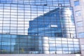 Modern facade of glass and steel. Royalty Free Stock Photo