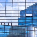 Modern facade of glass and steel. Royalty Free Stock Photo