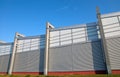 Modern facade of an industrial building